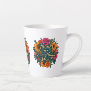 Danke für alles, Mama - 12 oz kleine Latte-Tasse Milchtasse