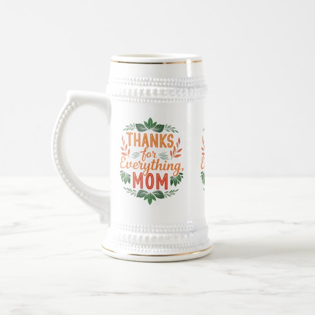Danke für alles, Mama" - Stein 22 oz Bierglas (Links)