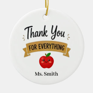 Danke für Alles Personalisiert Keramik Ornament