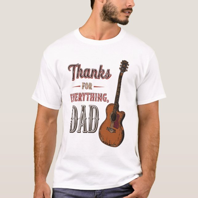 Danke für alles, Vater - Guitar Lover T-Shirt (Vorderseite)