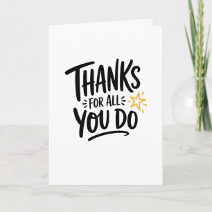 Danke für Alles, was du tust Mitarbeiter Karte