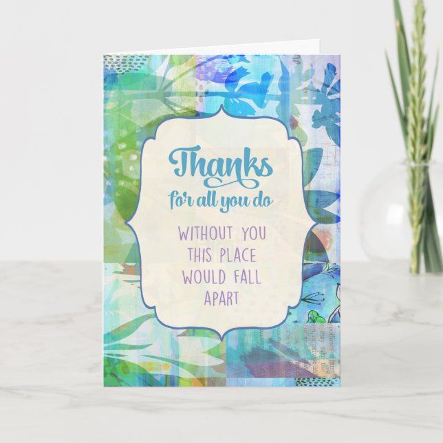 Danke für alles, was Sie tun (Vorderseite)