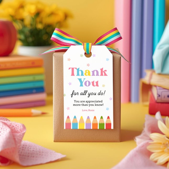 Danke für alles, was Sie tun Lehrer Dankbarkeit Geschenkanhänger (Von Creator hochgeladen)
