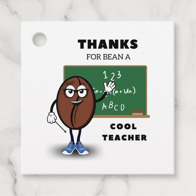 Danke für Bean (Sein) ein Cooler Lehrer Geschenkanhänger (Vorderseite)