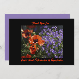 Danke für Beileid, Orange Blume Poppies