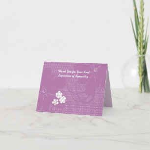 Danke für Beileid, Pastel Lila Floral
