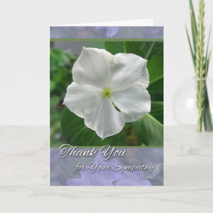 Danke für Beileid White Vinca Vine Bloom Karte