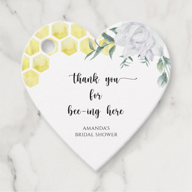 Danke für das Bienengesang hier Geschenkanhänger (Vorderseite)