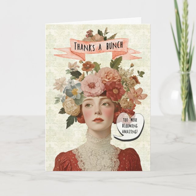 Danke für das Blumengebinde Dankeskarten Einladung (Vorderseite)