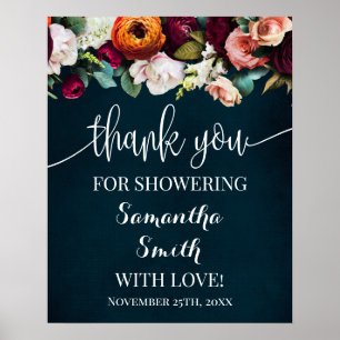 Danke für das Brautgeschenk Wein Navy Schild