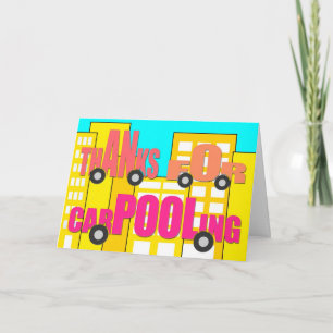 Danke für das Carpooling - Worte auf Rädern