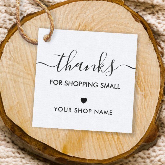 Danke für das Einkaufen von kleinen Etiketten, Kra Geschenkanhänger (Von Creator hochgeladen)