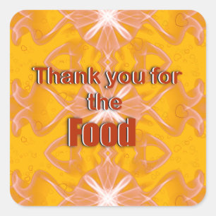 Danke für das Essen Quadratischer Aufkleber