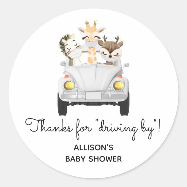 Danke für das Fahren von Tieren in Masken Gevor Ta Runder Aufkleber (Vorderseite)