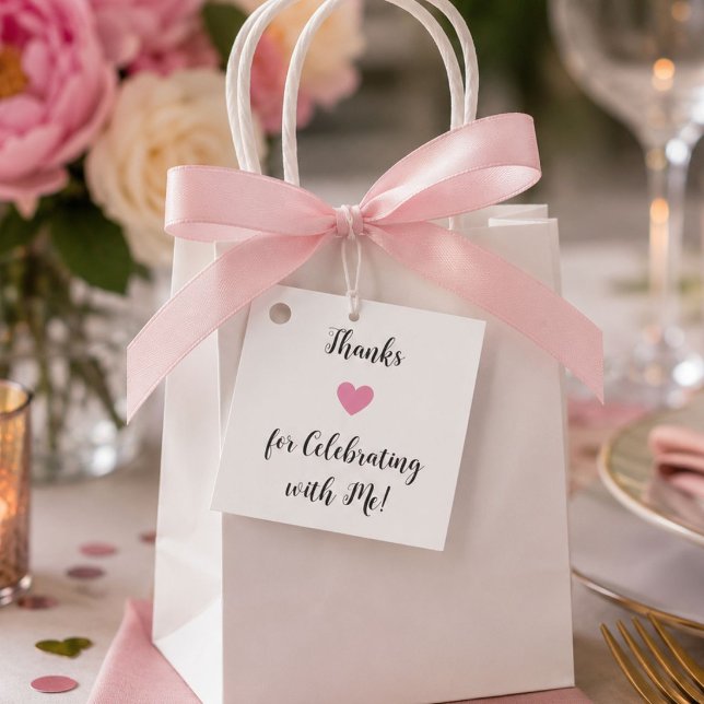 Danke für das Feiern mit mir Party Geschenkanhänger (Von Creator hochgeladen)