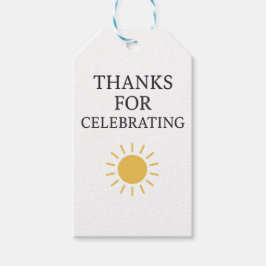 Danke für das Feiern Sonnengunst-Tags Geschenkanhänger