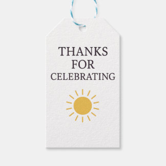 Danke für das Feiern Sonnengunst-Tags Geschenkanhänger