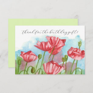Danke für das Geburtstagsgeschenk Poppies