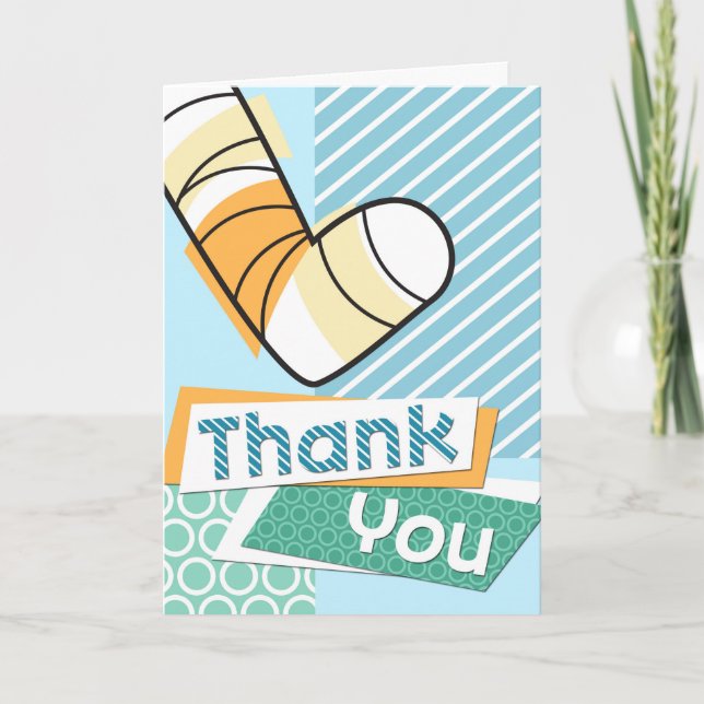 Danke für das Get Well Gift - Leg in Cast (Vorderseite)