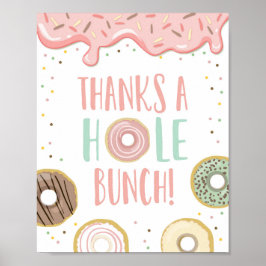 Danke für das Hole Bunch Donut Girl Geburtstagspar Poster