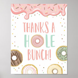 Danke für das Hole Bunch Donut Girl Geburtstagspar Poster