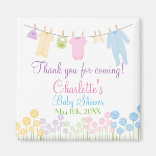 Danke für das Kommen! Kleine Kleidungs-Babyparty Magnet