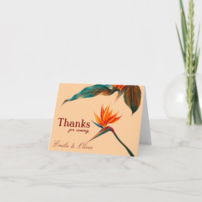 Danke für das Kommen und Ihren Namen (Vorderseite)