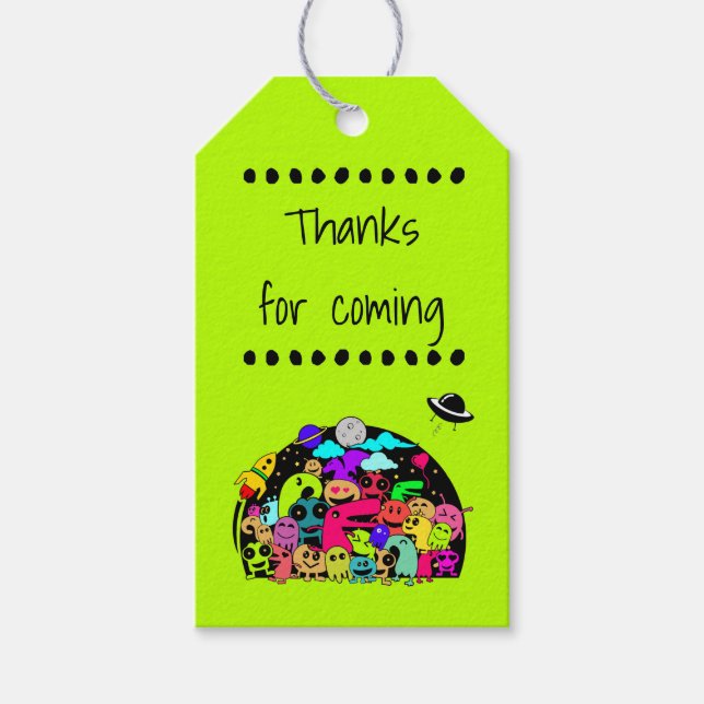 Danke für das kommende Thema "Weltraumforschung" Geschenkanhänger (Vorderseite)