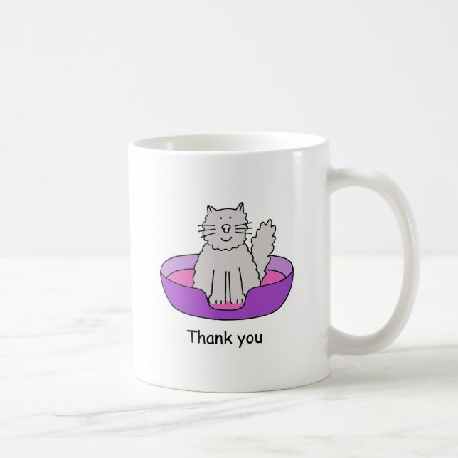 Danke für das Kümmern um die Katze Tasse (Rechts)