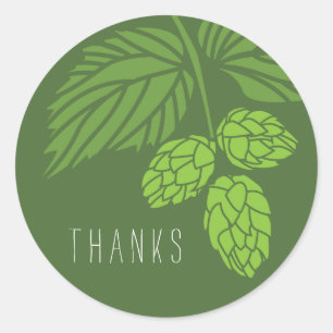 Danke für das Label, Hopfen, Bier Runder Aufkleber