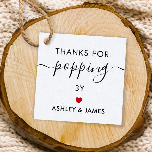 Danke für das Poppen von Tags, das Hochzeitstempel Geschenkanhänger
