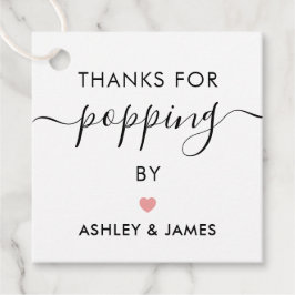 Danke für das Poppen von Tags, das Hochzeitstempel Geschenkanhänger