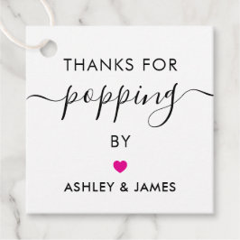 Danke für das Poppen von Tags, das Hochzeitstempel Geschenkanhänger