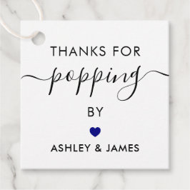 Danke für das Poppen von Tags, Hochzeitstag, Navy  Geschenkanhänger