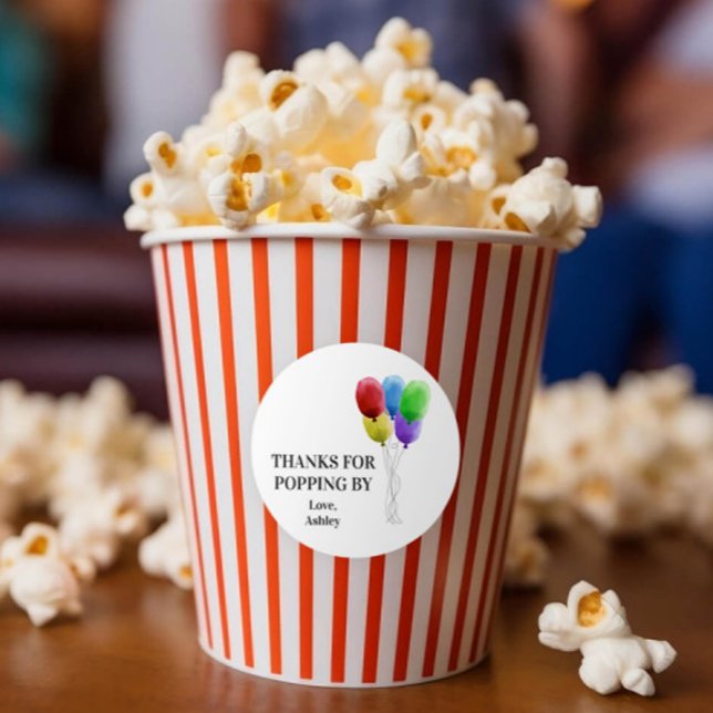 Danke für das Popping durch Geschenketiketten, Runder Aufkleber (Von Creator hochgeladen)