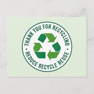 Danke für das Recycling Postkarte