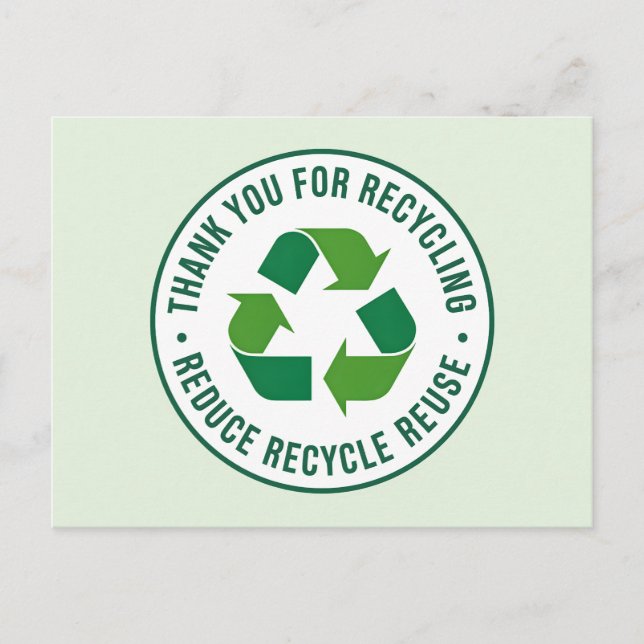Danke für das Recycling Postkarte (Vorderseite)