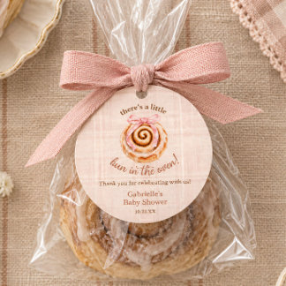 Danke für das Rosa-Bun-in-der-Schwangerschafts-Par Geschenkanhänger