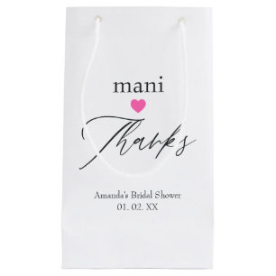 Danke für das rosa Maniküre Kleine Geschenktüte