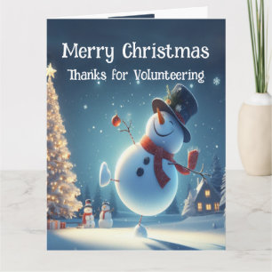 Danke für das Weihnachtsfreiwilligenarbeit Karte