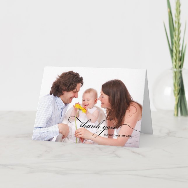 Danke für das Weihnachtsgeschenk Foto Karte (Vorderseite)