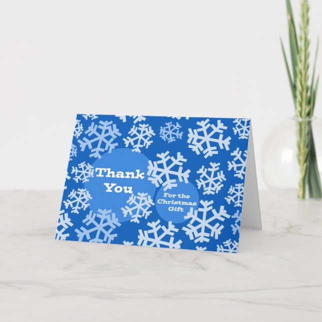 Danke für das Weihnachtsgeschenk, Schneeflocken (Vorderseite)