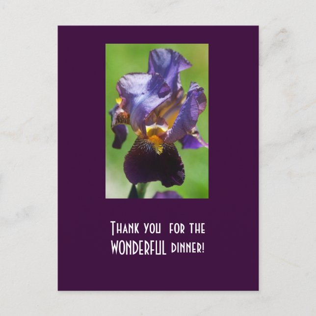 Danke für das wunderbare Abendessen! Postkarte (Vorderseite)