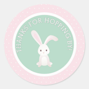 Danke für den Besuch! Bunny-Dankeschön-Aufkleber Runder Aufkleber