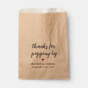 Danke für den Besuch Party Popcorn Geschenktütchen