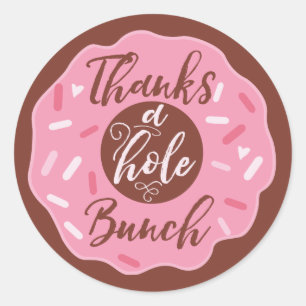 Danke für den Hole Bunch Pink Donut Stickers