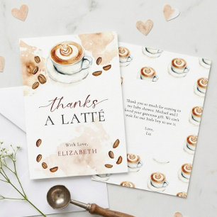 Danke für den Latte Baby Shower Kaffee Thema