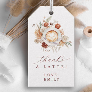 Danke für den Latte Coffee Themed Brautparty Gefal Geschenkanhänger