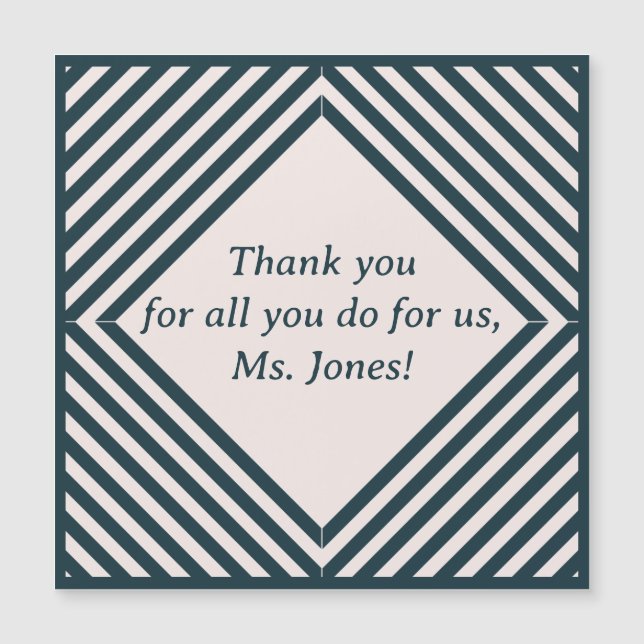 Danke für den Lehrer Magnetkarte (Vorderseite)