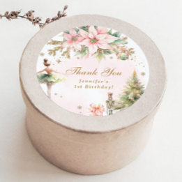 Danke für den Nutcracker Winter Onederland Runder Aufkleber